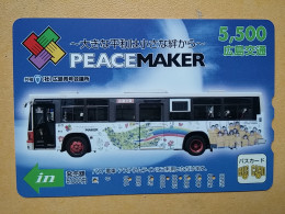 T-451 - JAPAN, Japon, Nipon, Carte Prepayee, Prepaid Card, Bus, Autobus - Voitures