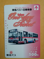 T-451 - JAPAN, Japon, Nipon, Carte Prepayee, Prepaid Card, Bus, Autobus - Coches