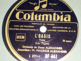 DISQUE VYNIL 78 TOURS VALSE  DE MAURICE  ALEXANDER  1922 - 78 Rpm - Gramophone Records