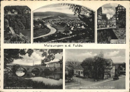 42141788 Melsungen Fulda Panorama Fuldabruecke Inschrift Lindenberg Gasthaus Alt - Melsungen