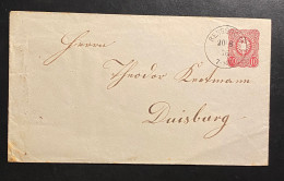 Dt. Reich 1876 Kleiner Adler Ganzsache Umschlag Mi. U 9 (Klappenschnitt 4 Ohne WZ) Gestempelt RENGSDORF - Omslagen