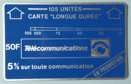 FRANC - Landis & Gyr - Carte Longue Duree - 1st Series - April 1980 - 105 Units - En Promotion - A8 - Used - Internas