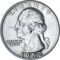 Monnaie, États-Unis, Washington Quarter, Quarter, 1952, U.S. Mint, Denver, SUP - 1932-1998: Washington