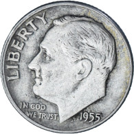 États-Unis, Dime, Roosevelt Dime, 1955, U.S. Mint, Argent, SUP, KM:195 - 1916-1945: Mercury (Mercure)