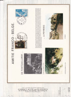 Document Philatélique CEF Amitié Franco-belge, Fontgaillarde, Peyresq 1974, 2 Timbres (Monaco 2F +8F Et Belgique 3F) TBE - Briefe U. Dokumente