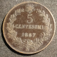 ITALIE - ITALIA - 5 CENTESIMI 1867 M - Victor-Emmanuel II - KM 3.2 - 1861-1878 : Victor Emmanuel II