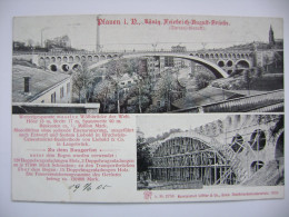 Plauen Vogtl. - König Friedrich-August-Brücke (Syratal-Viadukt) - 1905 - Plauen