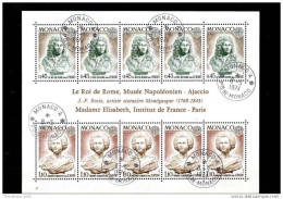 MONACO - FOGLIETTO - STAMPS SHEET - MONACO - MUSEO NAPOLEONICO 1974 (NAPOLEON) - ANNULLO SPECIALE - FIRST DAY CANCELLATI - Usados