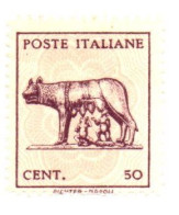 1943 - Italia - Luogotenenza  515A Lupa Capitolina     ------ - Nuevos