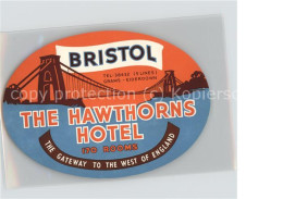 11499042 Bristol UK The Hawthorns Hotel Etikett  - Bristol