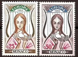 Monaco 1963 Europa CEPT (**) Mi 742-43 - M€ 3,-; Y&T - 618-19 €4,- - 1963