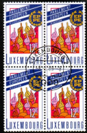 Luxembourg, Luxemburg,  1989, MI 1223,YT 1172, VIERERBLOCK, DIREKT WAHLEN EUROPÄISCHES PARLAMENT,  GESTEMPELT,OBLITERE - Gebraucht