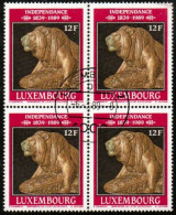 Luxembourg, Luxemburg,  1989, MI 1217, VIERERBLOCK, 150 JAHRE UNABHÄNGIGKEIT,  GESTEMPELT,OBLITERE - Used Stamps
