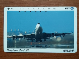 T-525 - JAPAN, Japon, Nipon, TELECARD, PHONECARD, AVION, PLANE, AVIO NTT 391-196 - Aviones