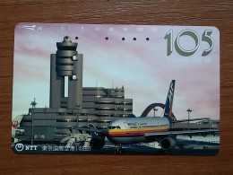 T-525 - JAPAN, Japon, Nipon, TELECARD, PHONECARD, AVION, PLANE, AVIO NTT 231-163 - Airplanes