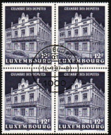 Luxembourg, Luxemburg,  1987, MI 1184, VIERERBLOCK, CHAMBRE DES DEPUTES ,  GESTEMPELT,OBLITERE - Usados