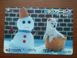 T-530 - JAPAN, Japon, Nipon, Carte Prepayee, Prepaid Card, Metro Tokyo Serie, Snowman - Other & Unclassified