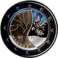 2017 ESTONIE - 2 Euros Commémorative (couleurs) La Route De L'Estonie Vers L'indépendance - Estland