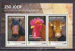 Luxemburg 2022 Persoonlijke  , Sheet, Paard, Horse, Haan, Cock, Koe, Cow - Ongebruikt