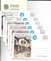 Andorra - Franquicia Postal - Carpeta Con Las 6 Postales - Vegueria Episcopal