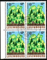 Luxembourg, Luxemburg,  1986, MI 1151,YT 1101, VIERERBLOCK, EUROPA, PROTECTION DE LA NATURE, GESTEMPELT,OBLITERE - Used Stamps