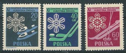 Poland Stamps MNH ZC 812-14: Sport Winter Academic Games - Neufs