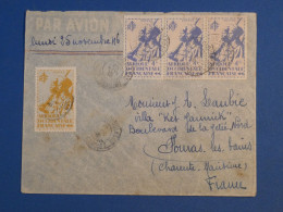 BP0 AOF  BELLE LETTRE  1952 PETIT BUREAU  BOBO A FOUIRAS LES BAINS   + BANDE DE 3 TP   +NAPOLEON N°22+ AFFR. INTERESSANT - Briefe U. Dokumente