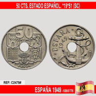 C2479# España 1949. 50 Cts. Estado Español (SC) KM776 - 50 Centesimi