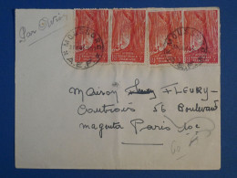 BP0 AEF  TCHAD  BELLE LETTRE 31 04 1951  PETIT BUREAU MOUSSORO A   PARIS FRANCE   ++ AFFRANCH. INTERESSANT - Storia Postale