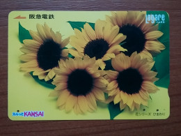 T-541 - JAPAN, Japon, Nipon, Carte Prepayee, Prepaid Card, Lagare Card KANSAI, FLOWER, FLEUR - Other & Unclassified