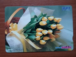 T-541 - JAPAN, Japon, Nipon, Carte Prepayee, Prepaid Card, Lagare Card KANSAI, FLOWER, FLEUR - Other & Unclassified