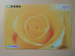 T-541 - JAPAN, Japon, Nipon, Carte Prepayee, Prepaid Card, Lagare Card KANSAI, FLOWER, FLEUR - Other & Unclassified