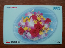T-542 - JAPAN, Japon, Nipon, Carte Prepayee, Prepaid Card, Lagare Card KANSAI, FLOWER, FLEUR - Other & Unclassified