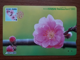 T-542 - JAPAN, Japon, Nipon, Carte Prepayee, Prepaid Card, Lagare Card KANSAI, FLOWER, FLEUR - Other & Unclassified