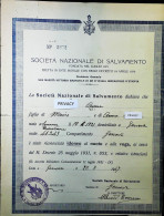 1947 DIPLOMA Della SOCIETA' NAZIONALE SALVAMENTO Di GENOVA Idoneo Al Nuoto E Alla Voga - S6128 - Diplômes & Bulletins Scolaires