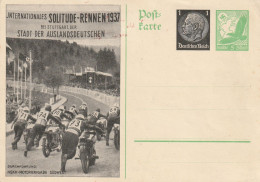 Allemagne Entier Postal Illustré Thème Moto 1937 - Private Postwaardestukken