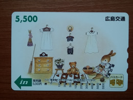 T-544 - JAPAN, Japon, Nipon, Carte Prepayee, Prepaid Card, BUS CARD, BEAR, OURS - Other & Unclassified