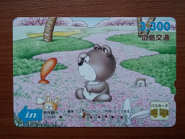 T-544 - JAPAN, Japon, Nipon, Carte Prepayee, Prepaid Card, BUS CARD, BEAR, OURS - Other & Unclassified