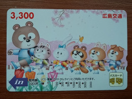 T-544 - JAPAN, Japon, Nipon, Carte Prepayee, Prepaid Card, BUS CARD, BEAR, OURS - Other & Unclassified