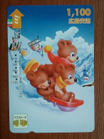 T-544 - JAPAN, Japon, Nipon, Carte Prepayee, Prepaid Card, BUS CARD, BEAR, OURS - Other & Unclassified