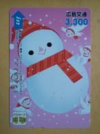 T-544 - JAPAN, Japon, Nipon, Carte Prepayee, Prepaid Card, BUS CARD, SNOWMAN - Other & Unclassified