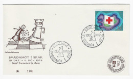 Iceland 1975 - Chess Cancel On Commemorative Envelope - Echecs