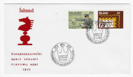 Iceland 1977 - Chess Cancel On Commemorative Envelope - Ajedrez