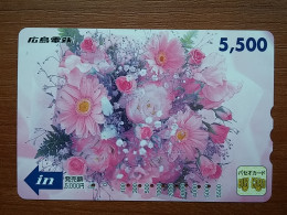 T-544 - JAPAN, Japon, Nipon, Carte Prepayee, Prepaid Card, BUS CARD, FLOWER, FLEUR - Other & Unclassified