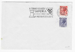 CHESS Italy 1969, Imperia - Meter Chess Cancel On Envelope - Ajedrez