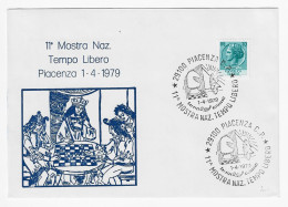 CHESS Italy 1977, Piacenza - Chess Cancel On Commemorative Envelope - Chess