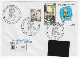 CHESS Italy 1982, Marostica - Chess Cancel On Envelope, Traveled - Echecs