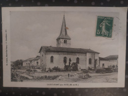 SAINT REMY AUX BOIS 54 - TRES BELLE CPA ANIMEE AU NIVEAU DE L EGLISE - Sonstige & Ohne Zuordnung