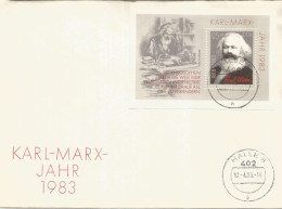 ALEMANIA DDR HALLE FDC KARL MARX - Karl Marx