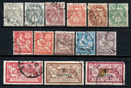 Levant  - 1902 - Type De France  - N° 9+9a à 21- Oblit - Used - Used Stamps